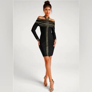 VENUS Embellished Bandage Dress